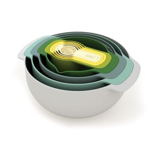Joseph Joseph Nest 9 Plus, 9 Piece Compact Food Preparation Set with Mix