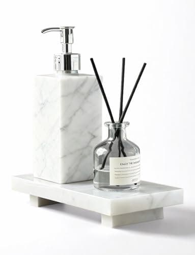Marble Tray for Bathroom, Marble Riser for Kitchen Counter 8 * 4 * 1.4 i