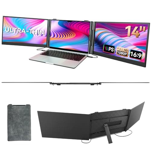 Triple Laptop Screen Extender Ultra Thin Lightweight 14" FHD 1080P IPS L