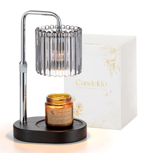 Candeldo Silver Candle Warmer Lamp with Timer, Birthday Gifts for Women 