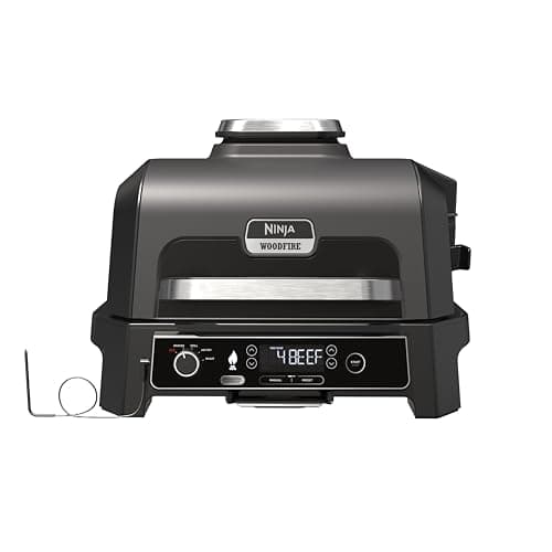 Ninja Woodfire Pro XL Electric BBQ Grill & Smoker, Grey/Black OG850UK
