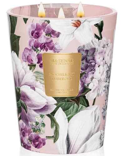 M&SENSE Moonlight Tuberose Extra Large Soy Scented Candles Gifts for Wom