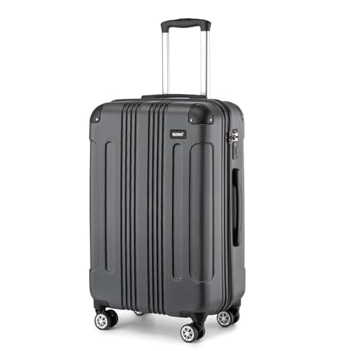 Kono 28 Inch Large Hard Shell Suitcase ABS Lightweight Luggage (Grey)