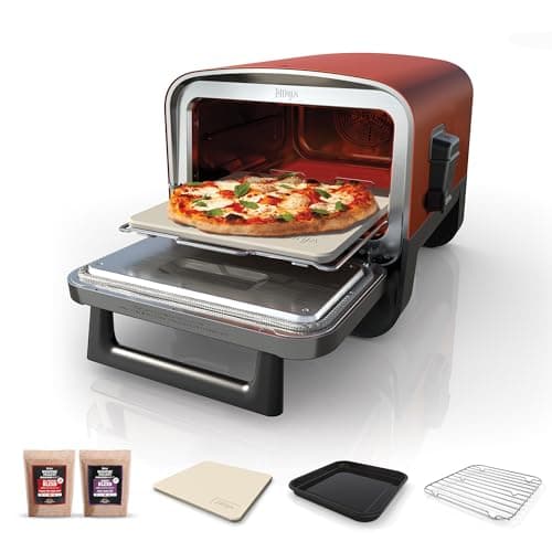 Ninja Woodfire 8-in-1 Electric Outdoor Oven, Pizza Oven, Orange OO101UK